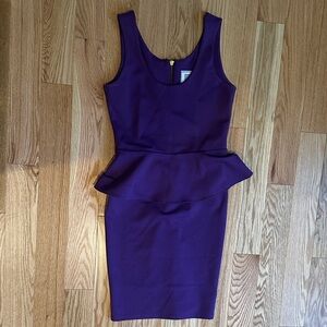 Purple Peplum Dress